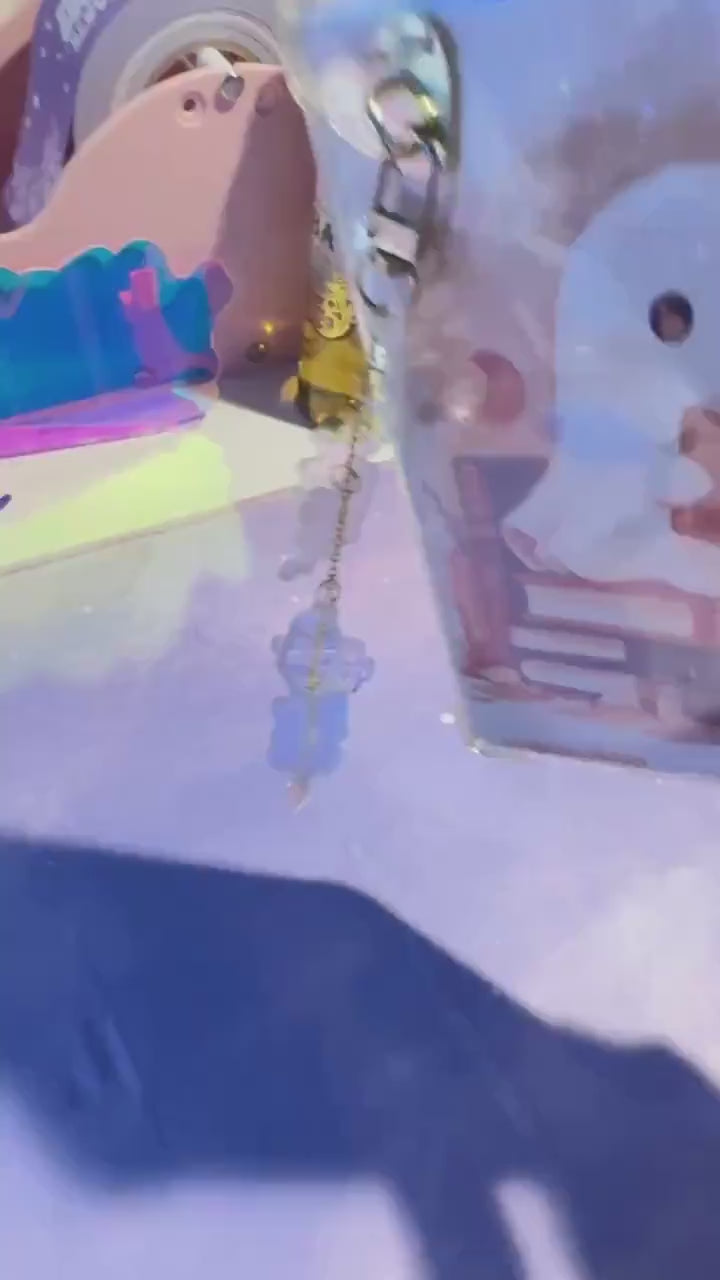 Personalized Kindle Charm Chain: Iridescent Acrylic Reader Gift