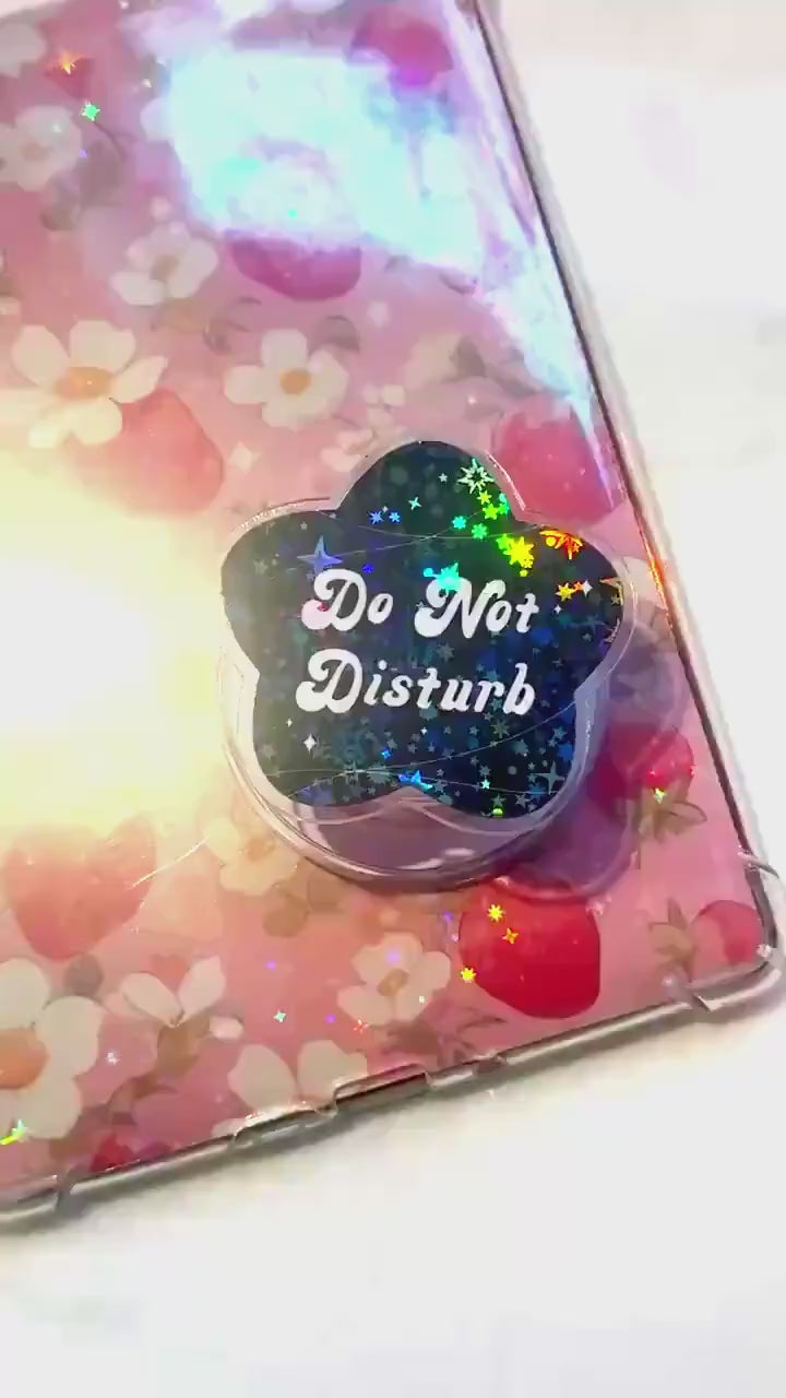 Holographic Do Not Disturb MagSafe Phone Grip: Bookish Kindle/Tablet Stand