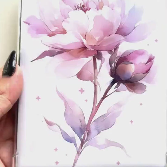 Floral Kindle Paperwhite Insert: Laminated Cardstock, Pink Peony (11th Gen)