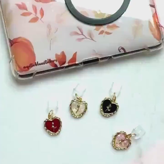 Vintage Heart Rose Dust Plug Charm – USB-C Accessory for Kindle, Phone & Tablet