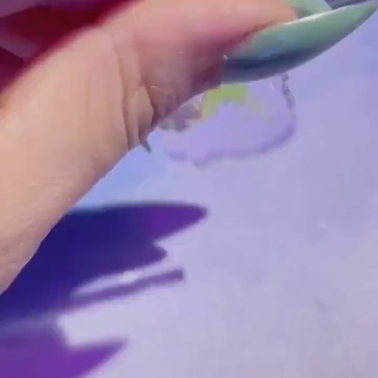 Iridescent Halloween Cat Pumpkin Charm: Spooky Kindle/Phone Dust Plug