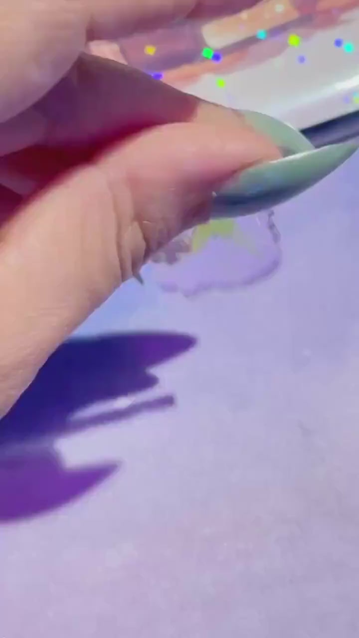 Iridescent Halloween Cat Pumpkin Charm: Spooky Kindle/Phone Dust Plug