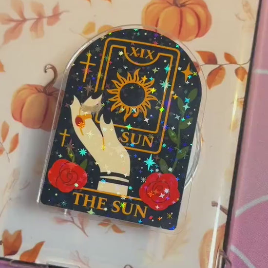 The Sun Tarot MagSafe Phone Grip: Holographic Celestial Kindle Grip