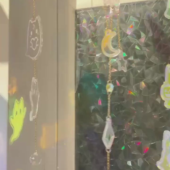 Iridescent Acrylic Frog Sun Catcher: Witchy Cottagecore Rainbow Maker