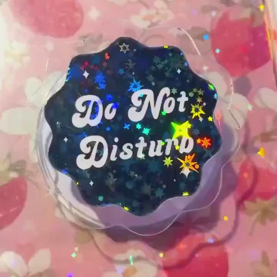 Holographic Do Not Disturb MagSafe Phone Grip: Bookish Kindle/Tablet Stand