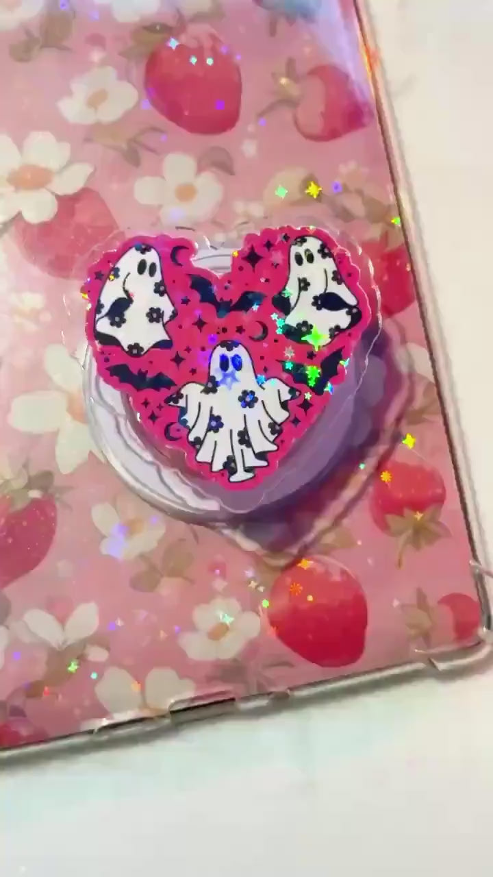 Halloween Ghost MagSafe Grip: Spooky E-Reader & Phone Accessory