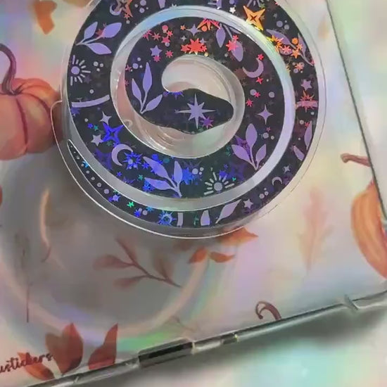 Celestial Snake MagSafe Phone Kindle Grip: Holographic Witchy Book Reader Accessory
