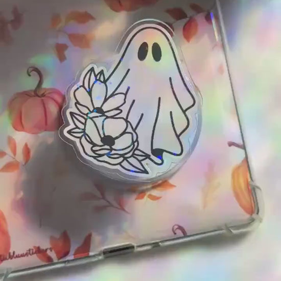 Halloween Ghost MagSafe Kindle Grip Spooky E-Reader & Phone Accessory